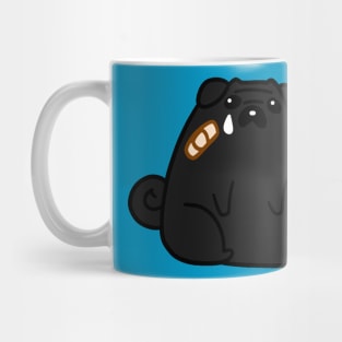 Sad Hurt Black Pug Mug